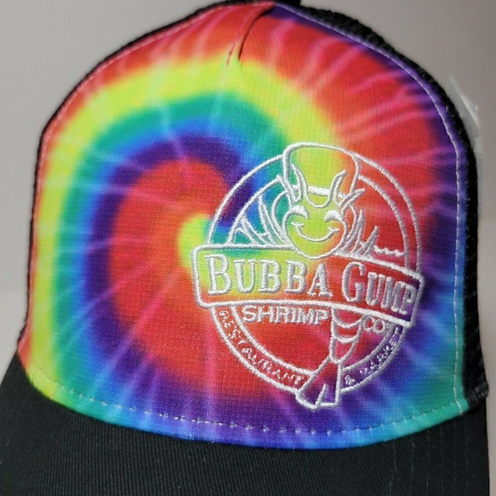 Bubba Gump Baseball Hat Tie Dye Snapback Shrimp Co. Restaurant Market Unisex NWT - Picture 2 of 12